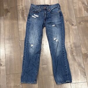 Lucky Brand Mid-rise Distressed Boy Jean in size 00R/24R